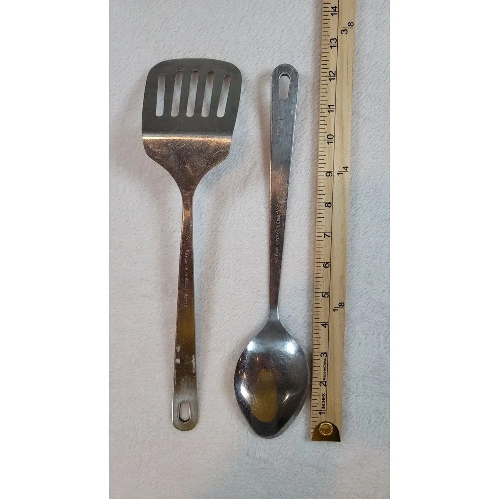 Wolfgang Puck Bistro‎ Cookware Set Stainless Steel Slotted Spatula & Spoon